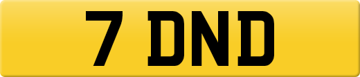 7 DND private number plate